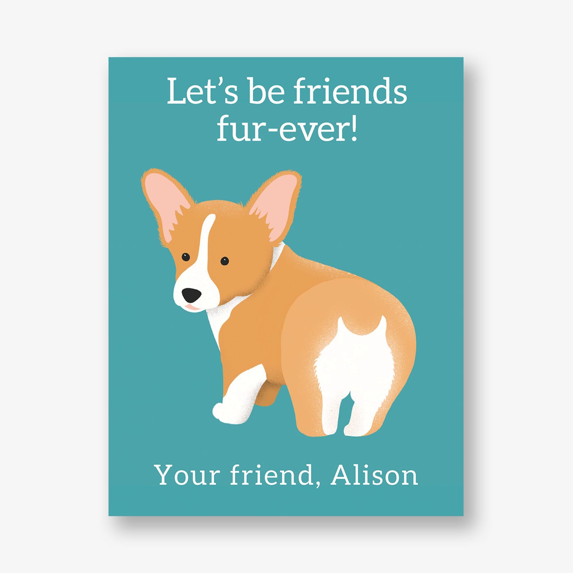 Corgi Custom Valentine Card