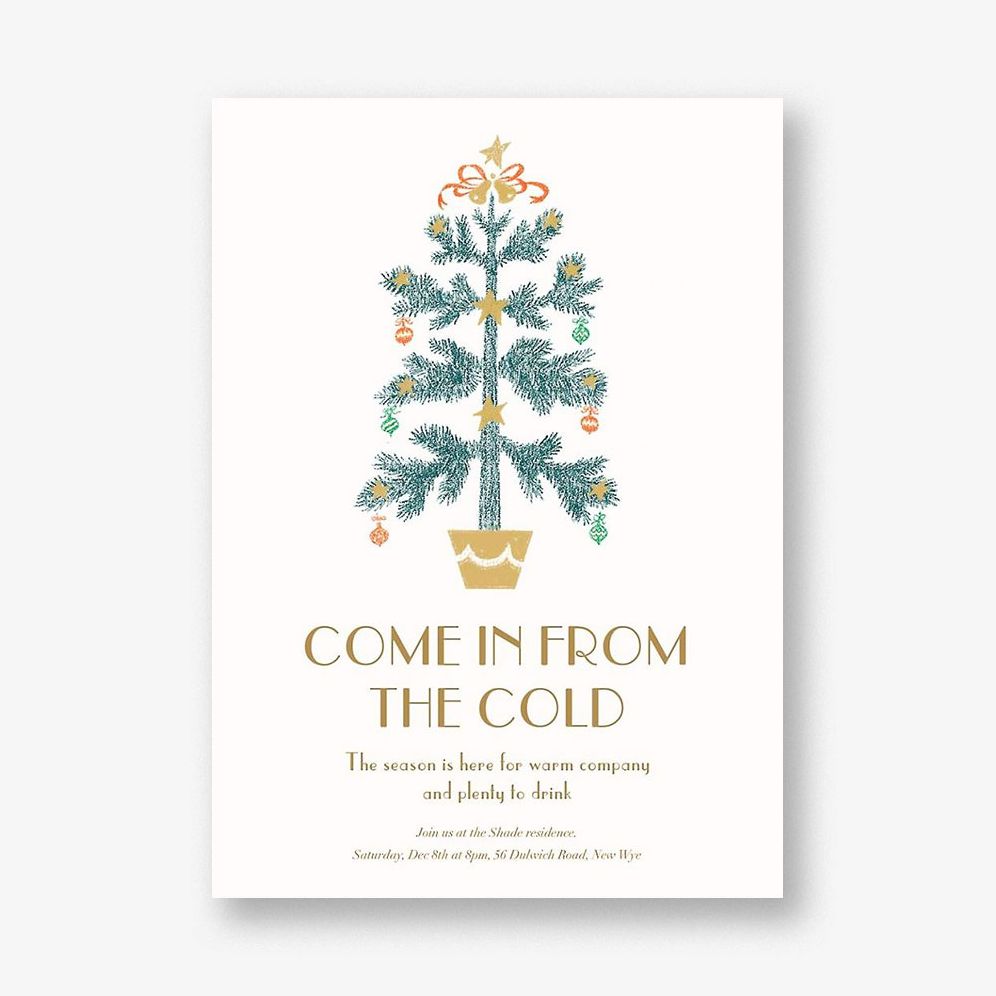 Bells and Ribbons Holiday Card