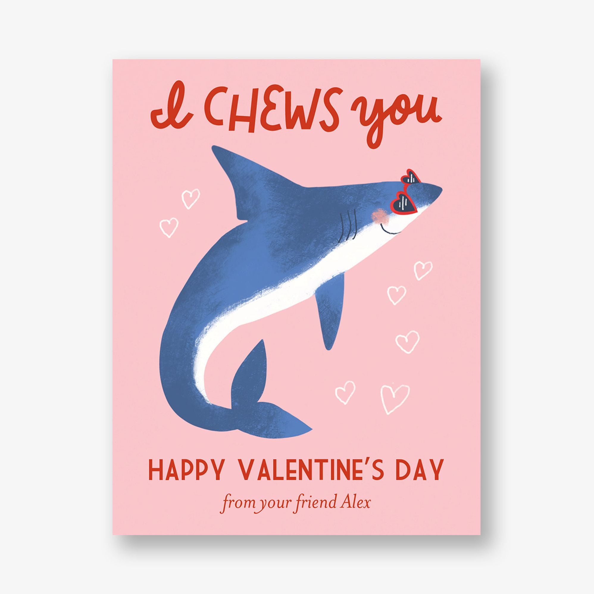 Val Shark Custom Valentine Card