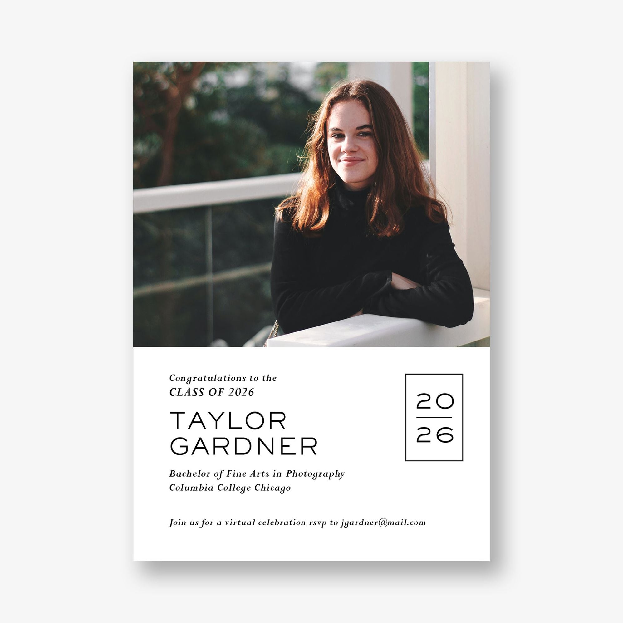 Stacked Year Graduation Announcement