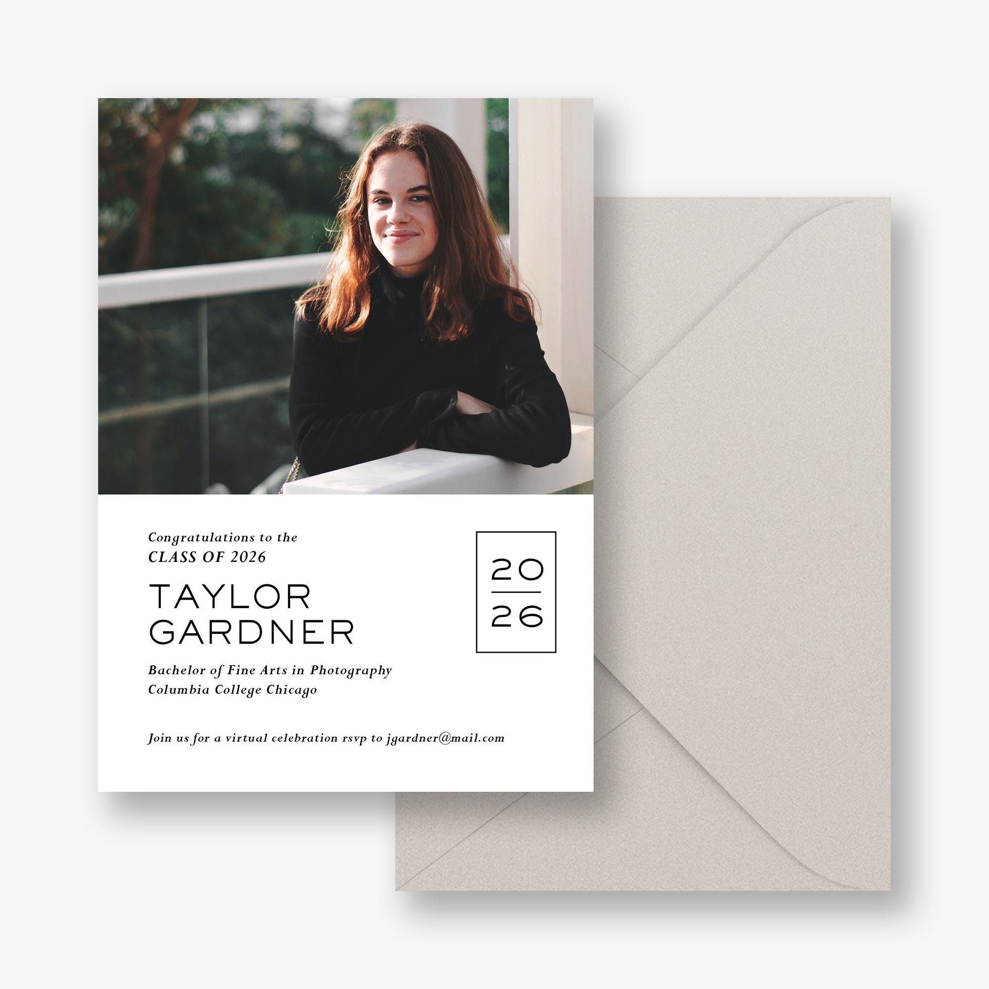 Stacked Year Graduation Announcement