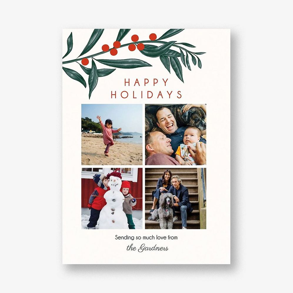 Christmas Botanical Multi Photo Card