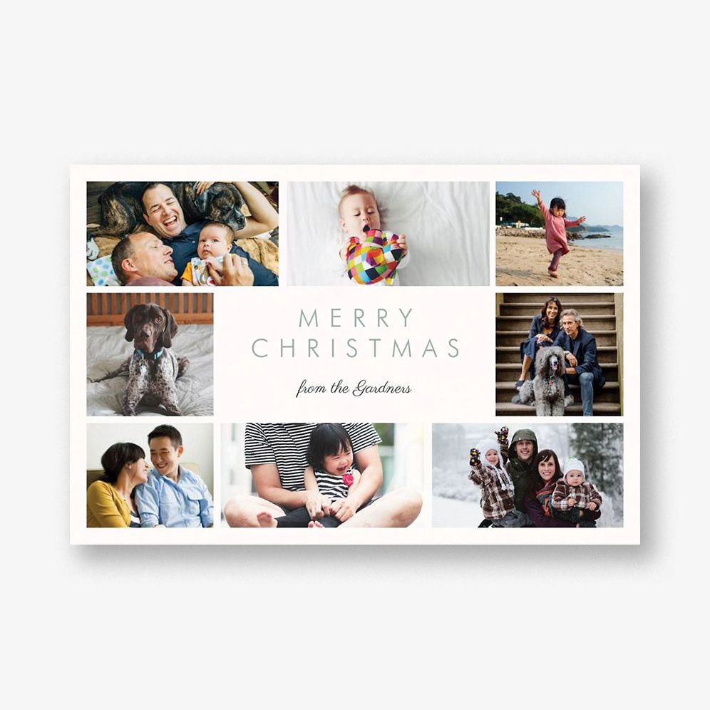 Merry Christmas Blocks Postcard