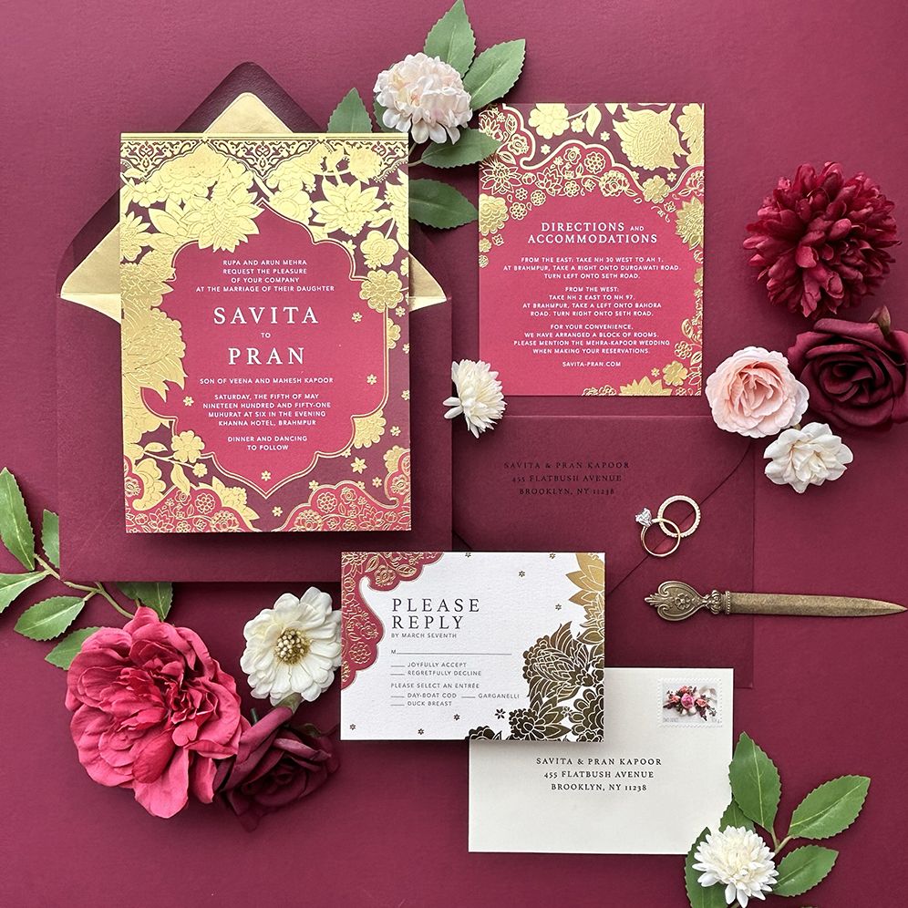 Sanganeri Wedding Invitation
