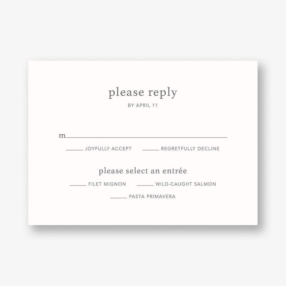 Fleurs d'Alençon Response Card