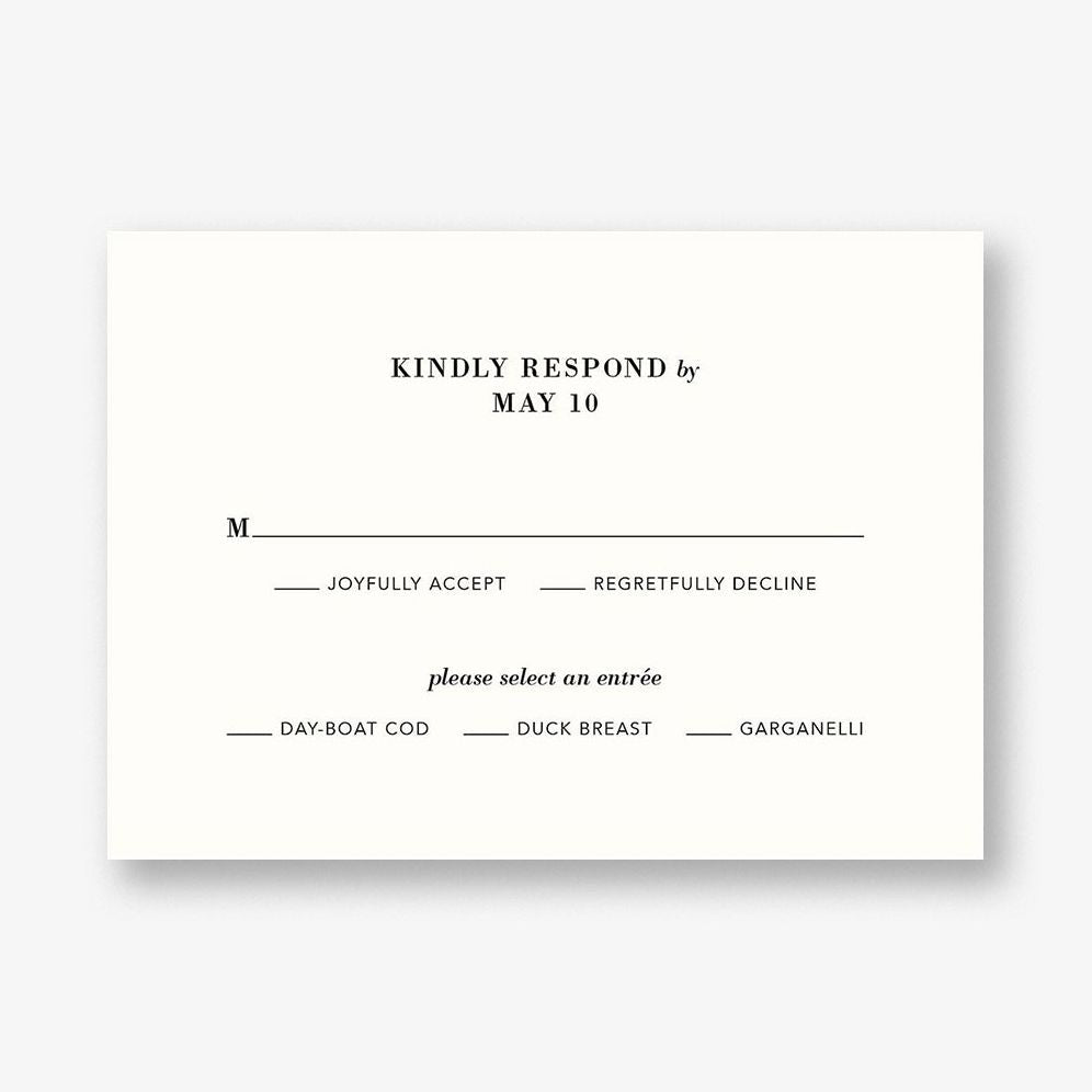 Floral Damask Response Card