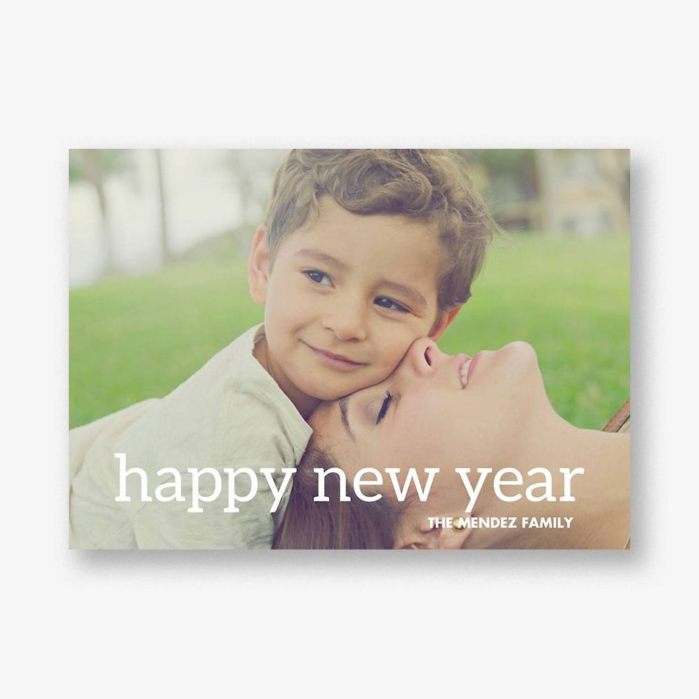 Happy New Year Simple Horizontal Photo Card