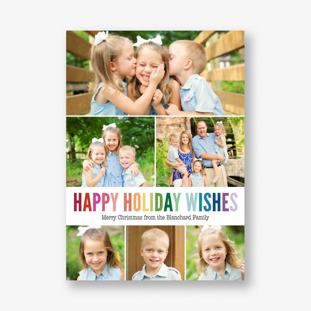 Rainbow 6 Holiday Multi-Photo Card