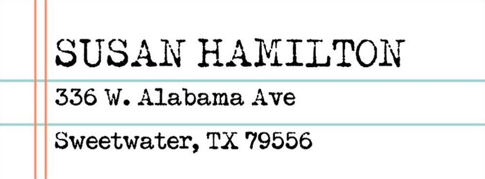 Lined Paper Return Address Label | Paper Source