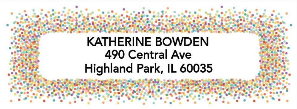 Colorful Confetti Return Address Label