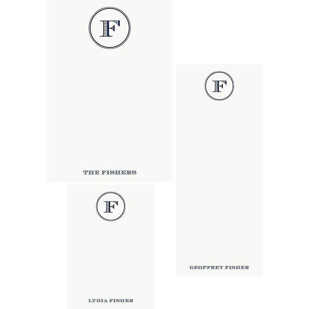Escorial Circle Monogram Mixed Personalized Notepads