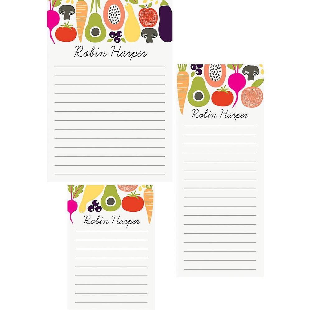 Farmers Market Mixed Personalized Notepads