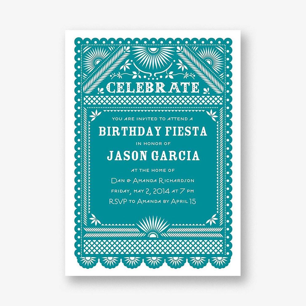 Fiesta Flag Birthday Party Invitation