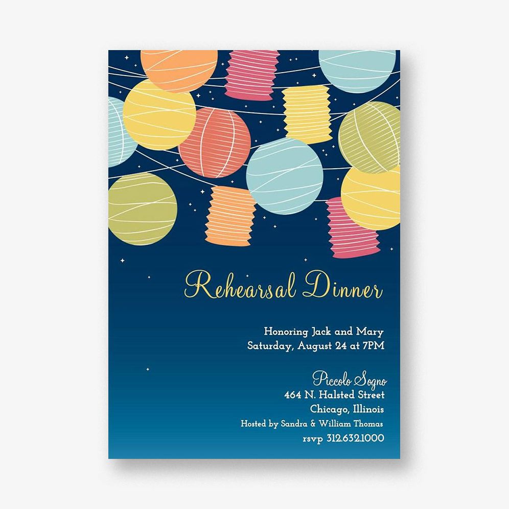 Lanterns Rehearsal Dinner Invitation