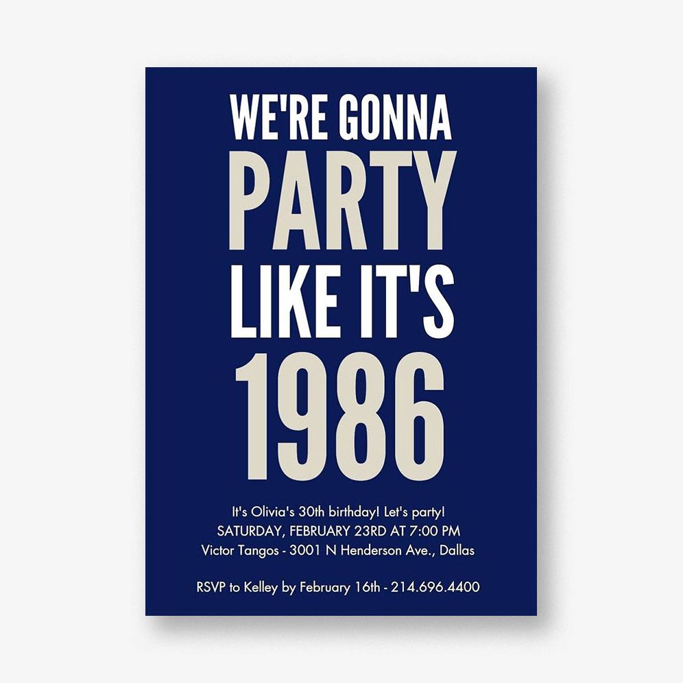 Party Like Birthday Party Invitation