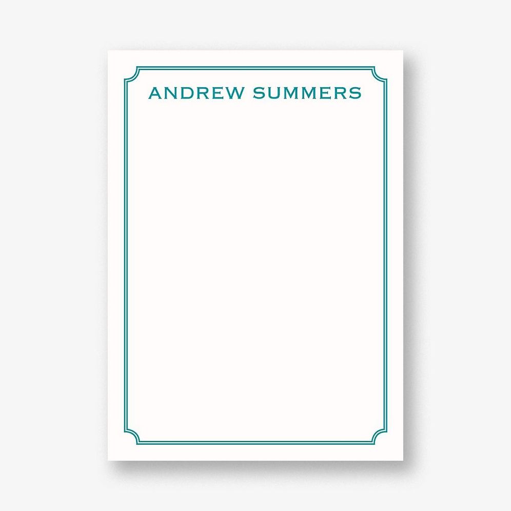 Corner Notch Border A6 Stationery