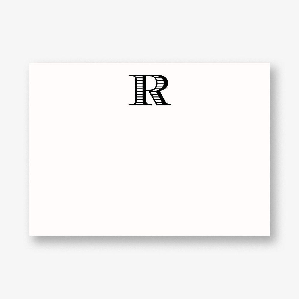 Currency Single Letter Monogram A6 Stationery