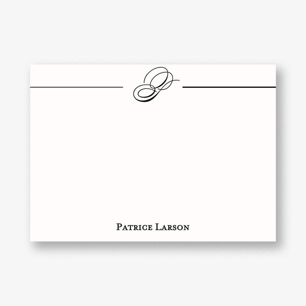 Script Initial A6 Stationery