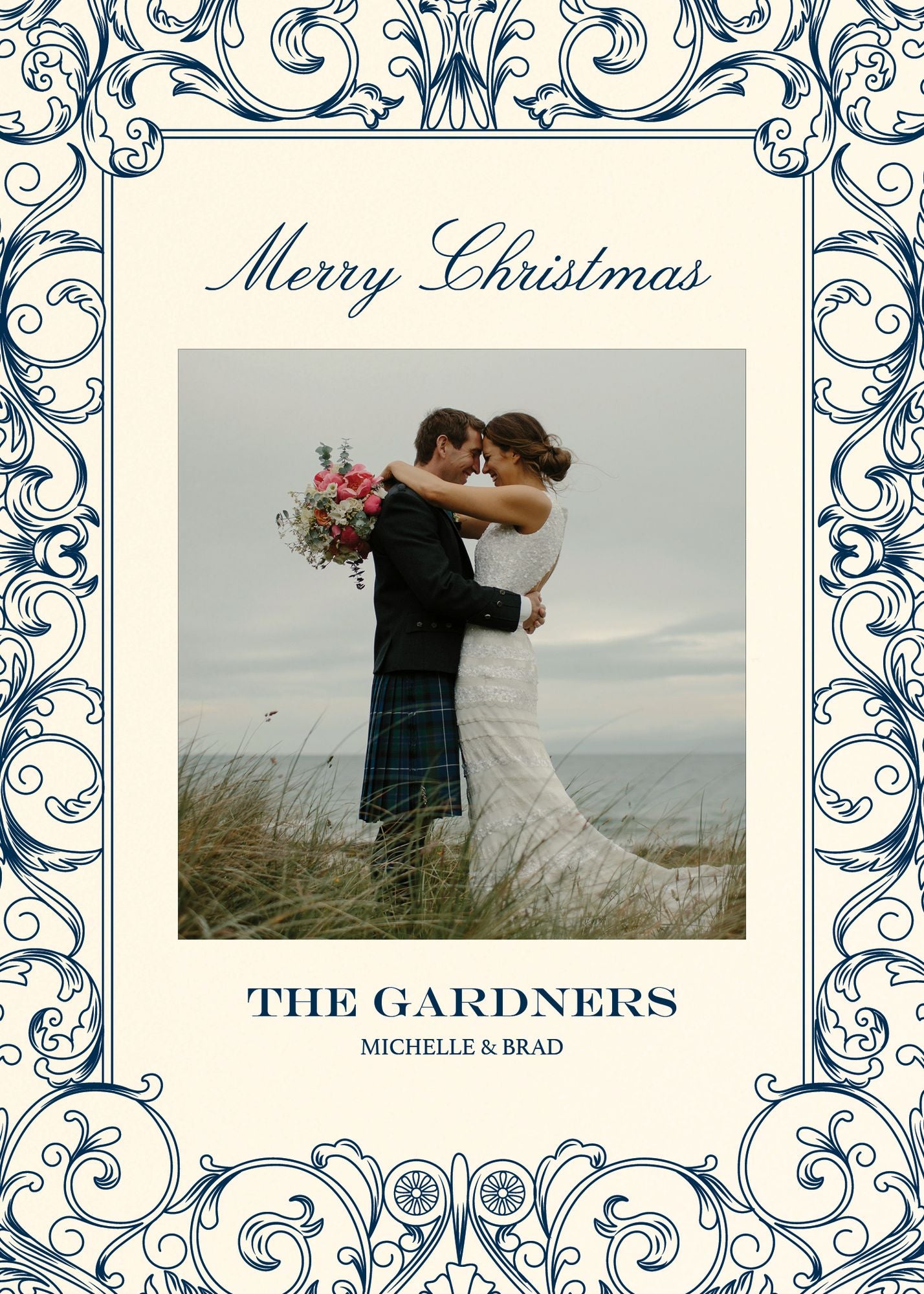 Baroque Holiday Photo Card