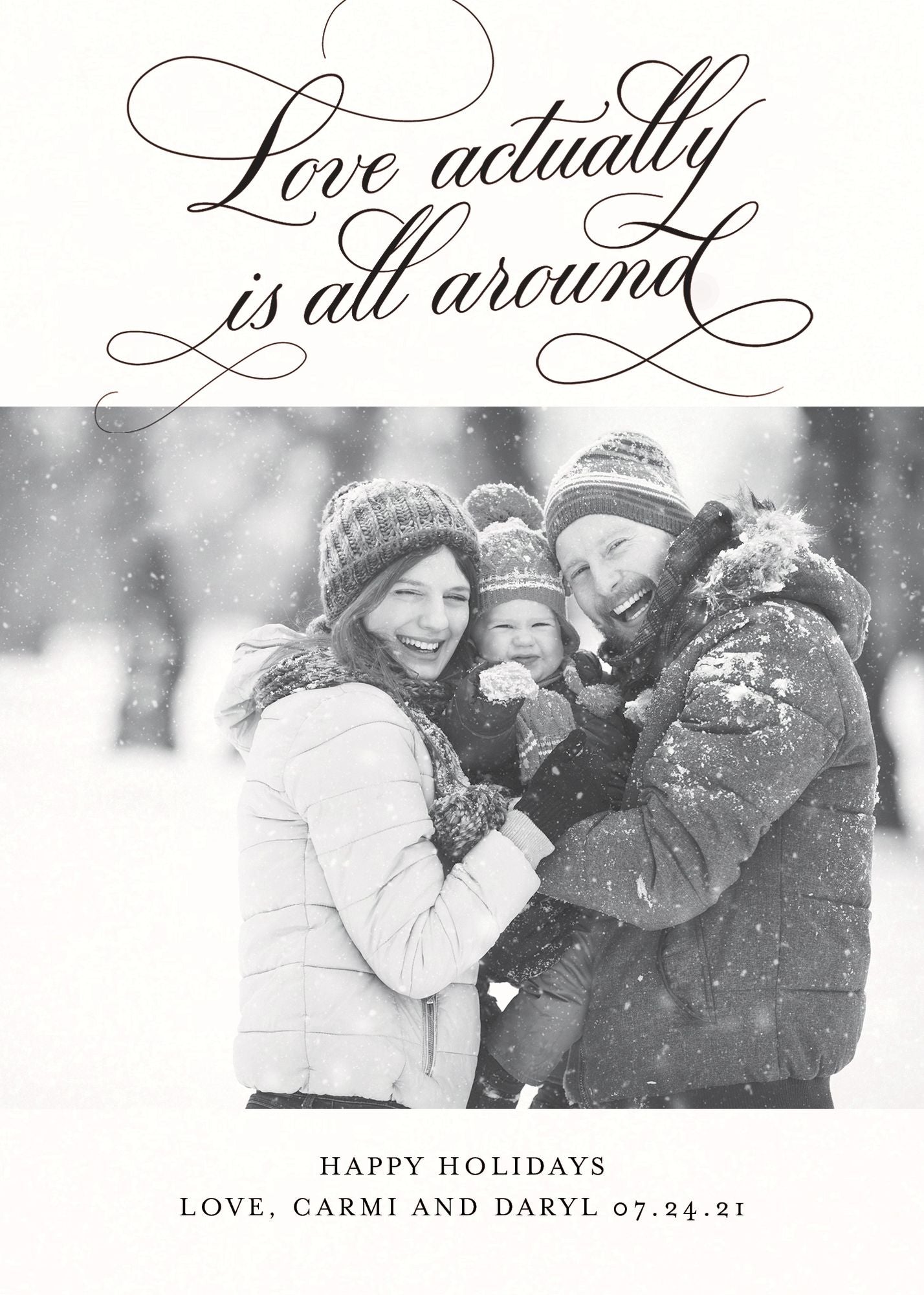 Actually Love Holiday Photo Card