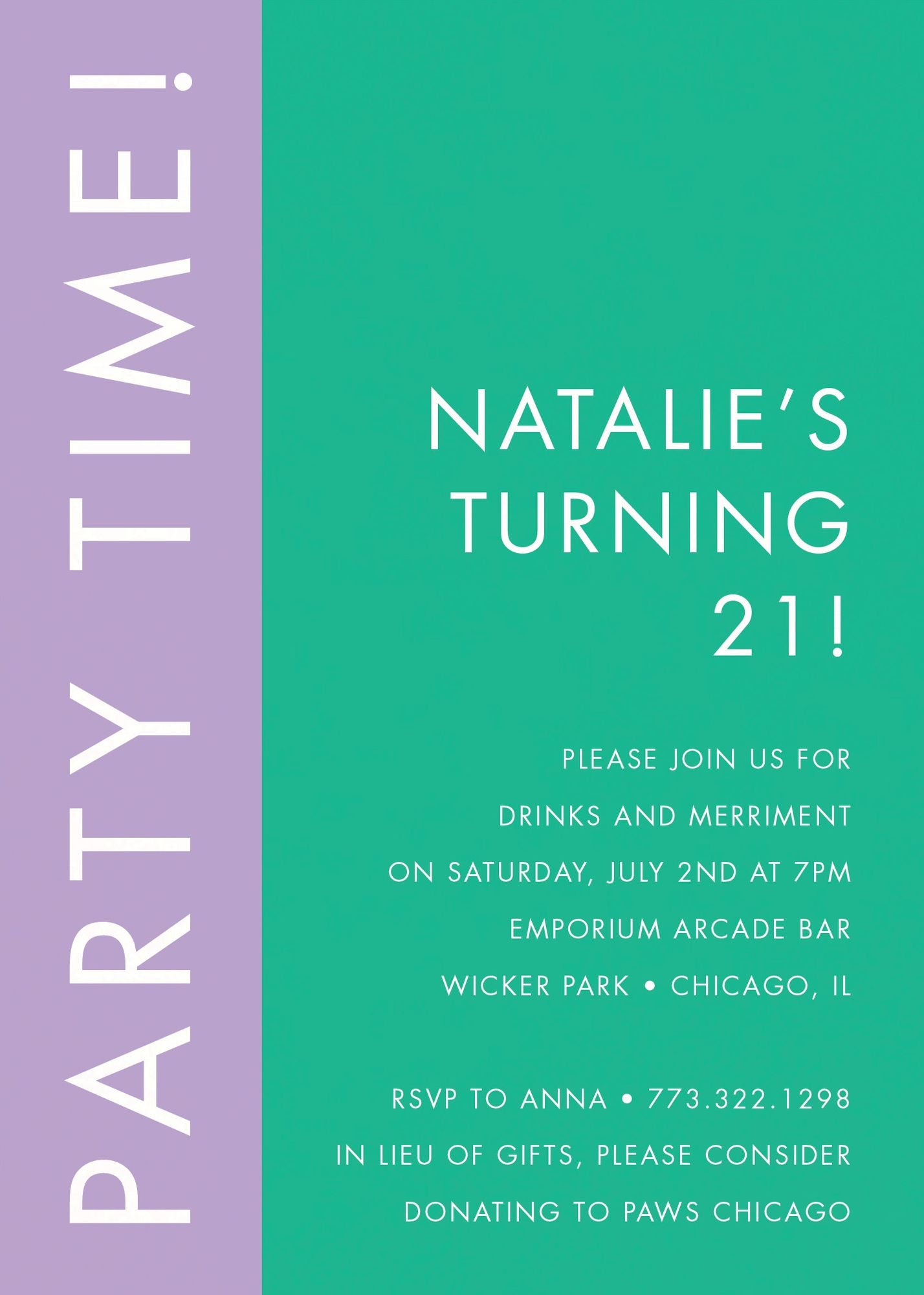 Colorful Colorblock Party Invitation