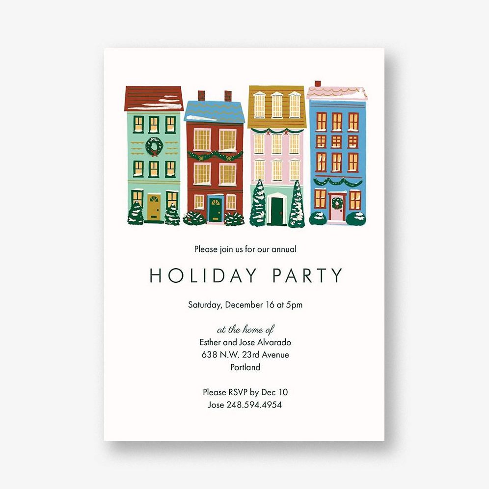 Holiday Houses Holiday Invitation