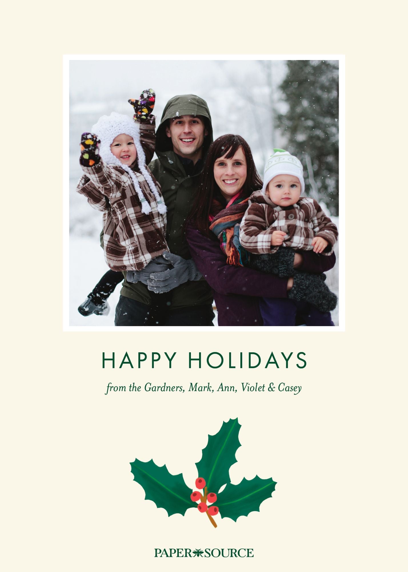 Joy Botanical Holiday Photo Card