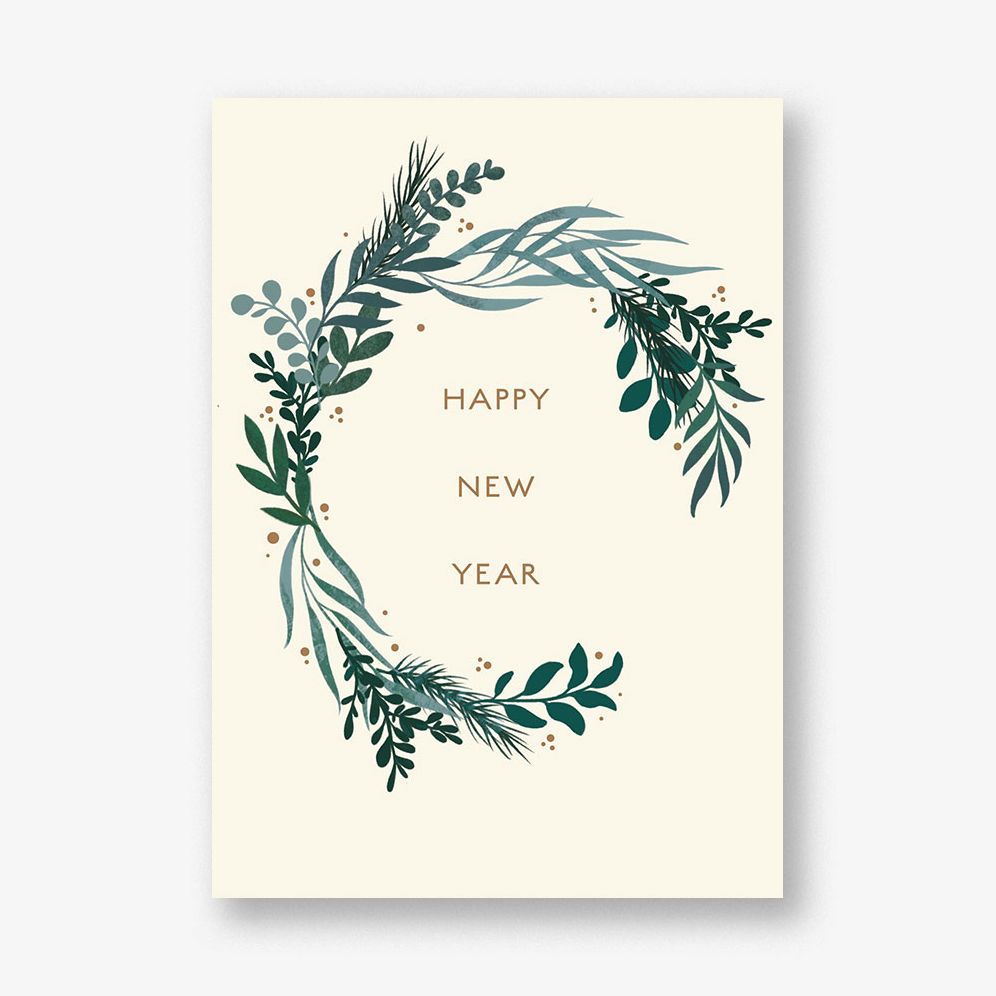 Botanical New Year Photo Card