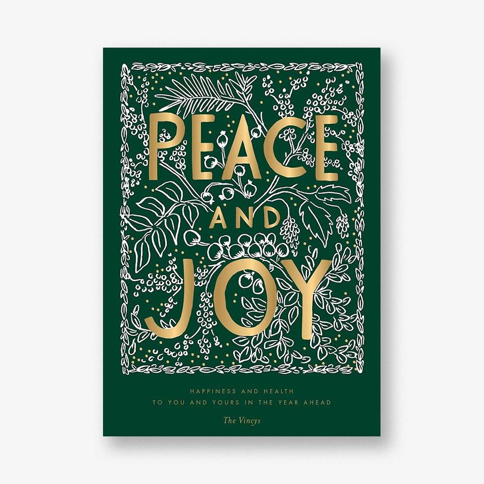Evergreen Peace Holiday Card