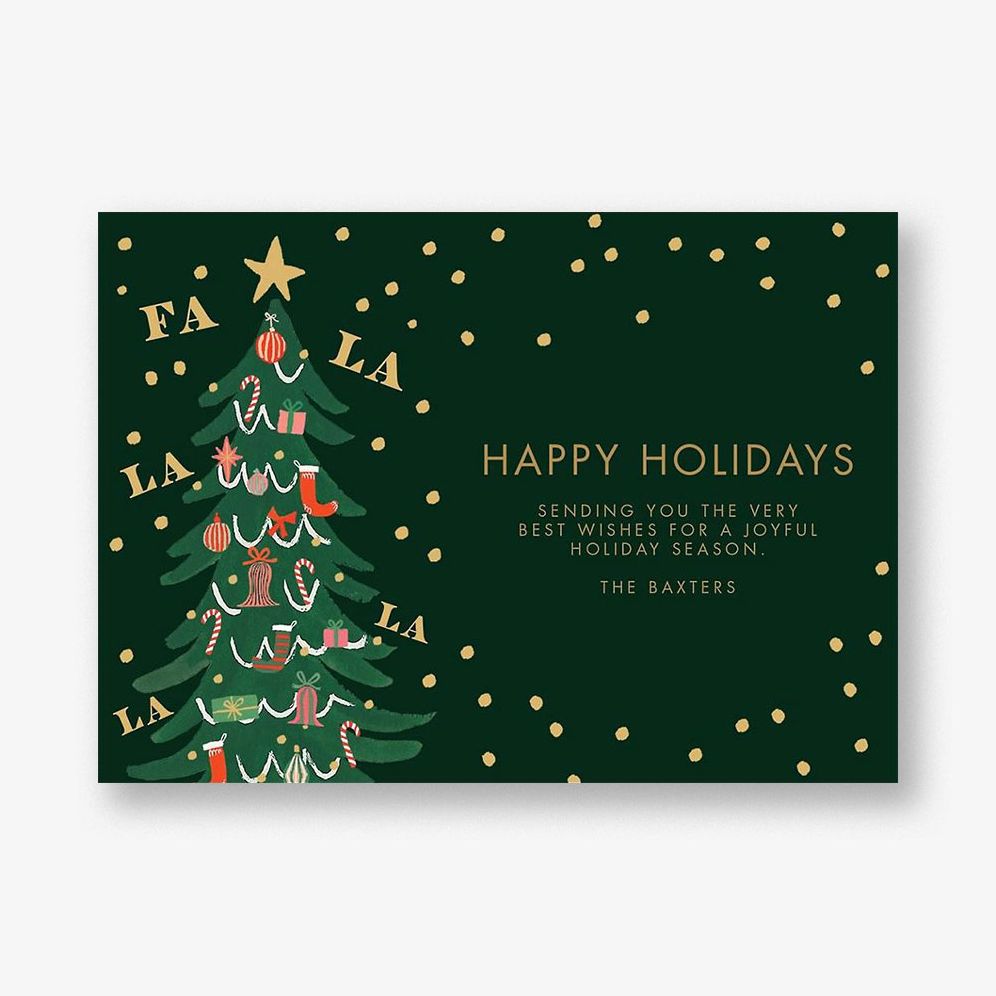 Fa La La Tree Holiday Card