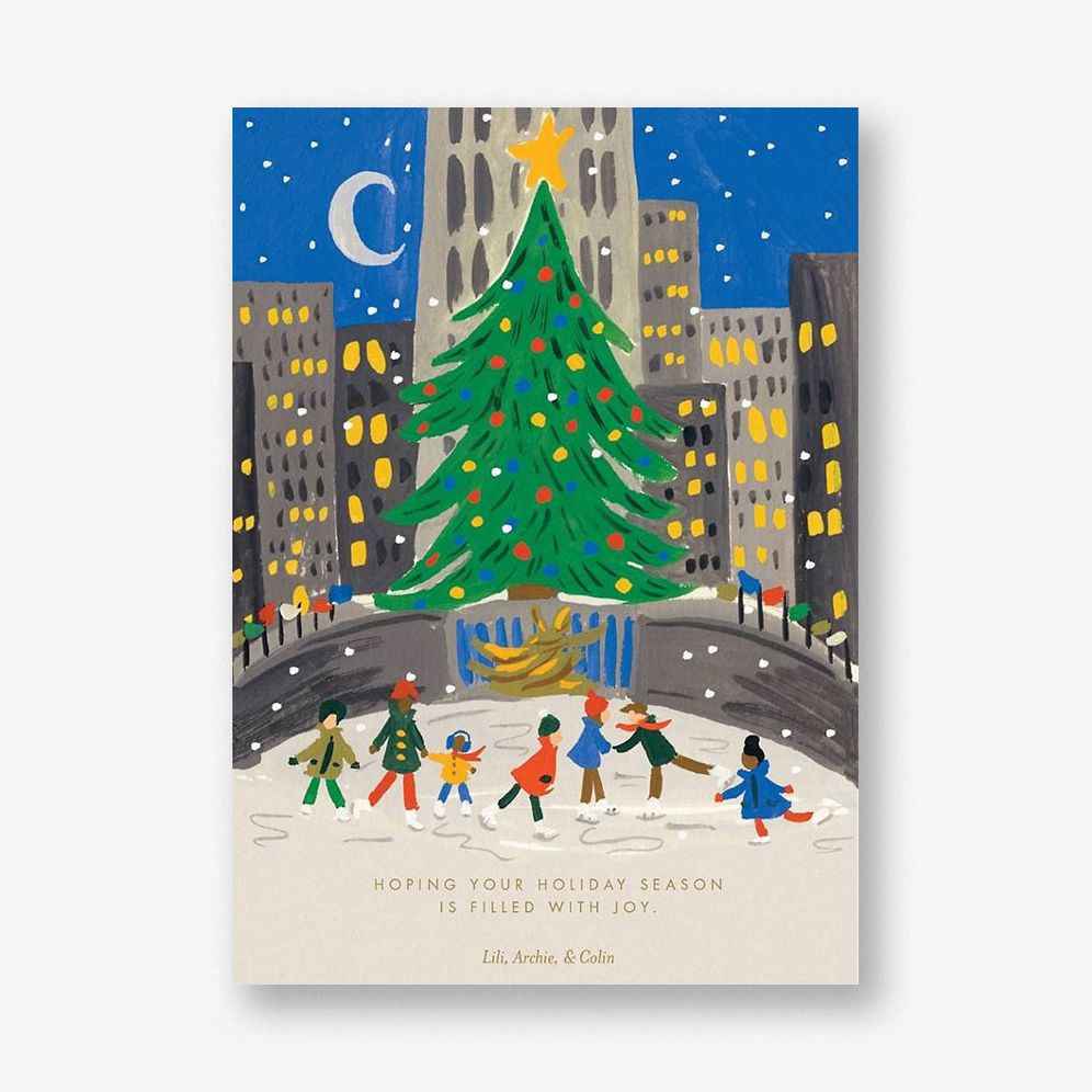 Skating in the City Holiday Card