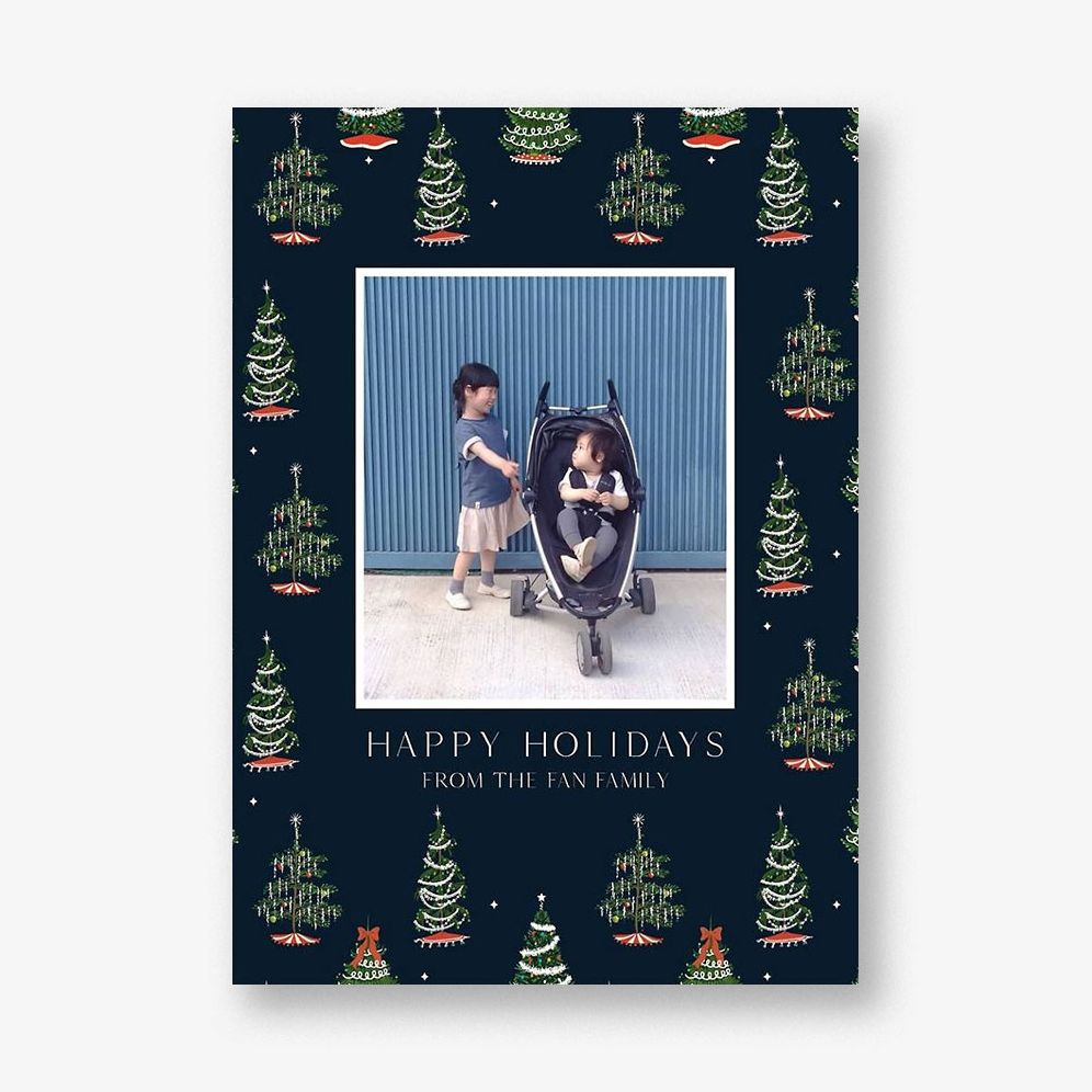 Tinsel Tree Holiday Photo Card
