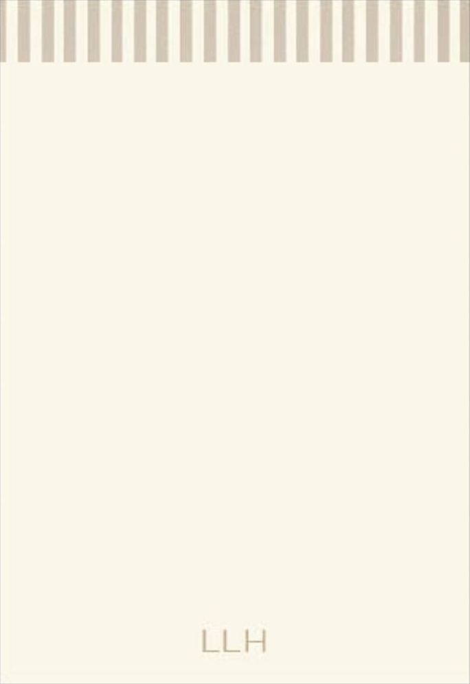 Taupe Picard Stripe Personalized Notepad Set