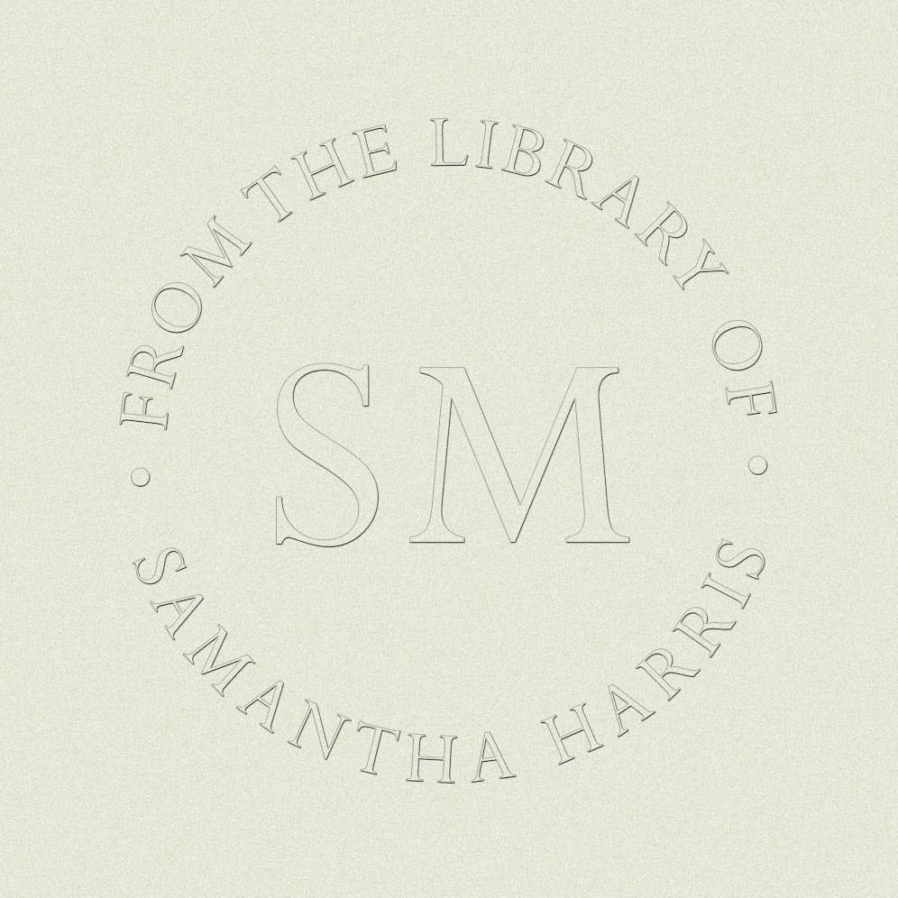 Timeless Monogram Custom Embosser Plate with Embossing Tool