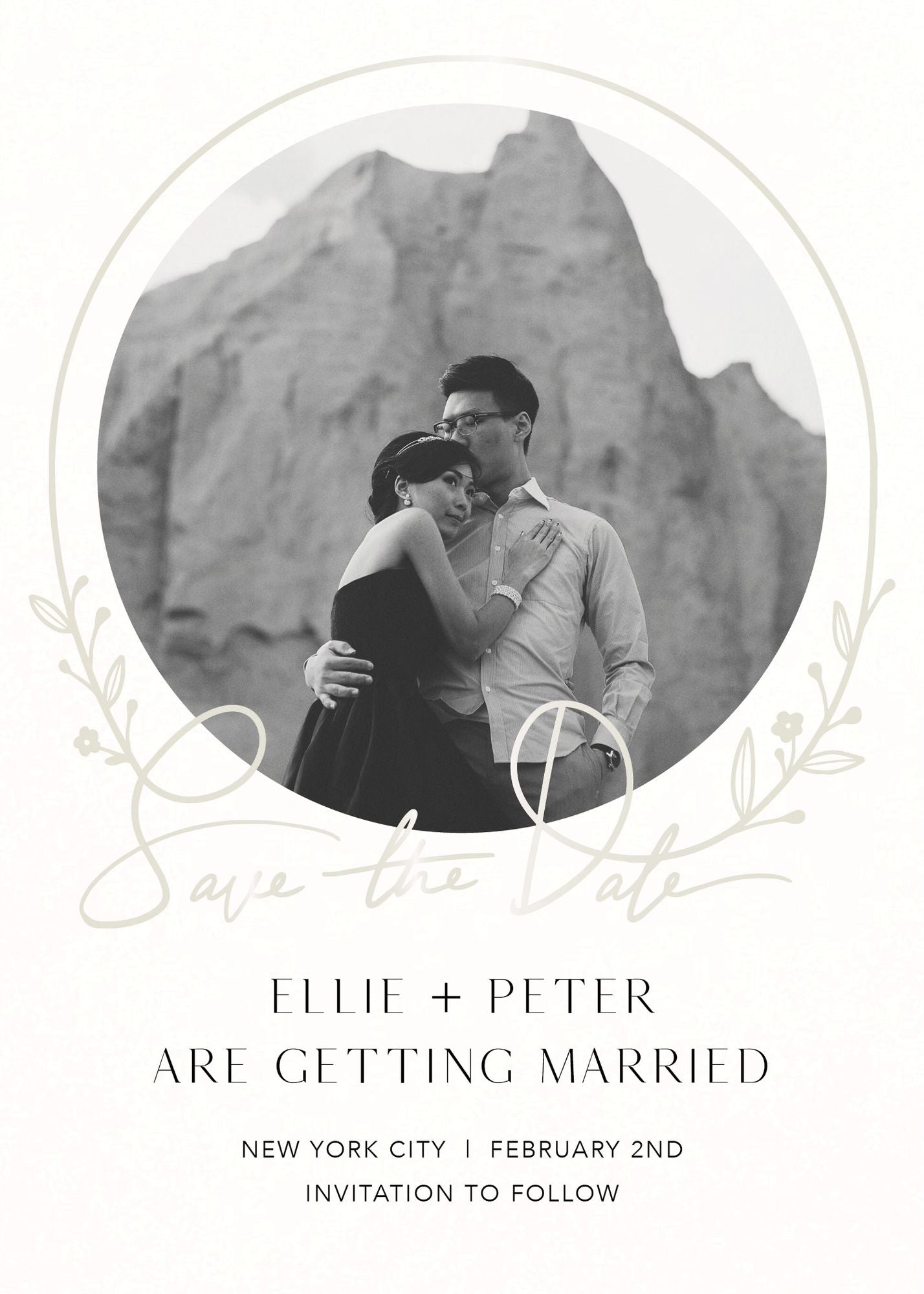 Auréole Foil Save the Date Card