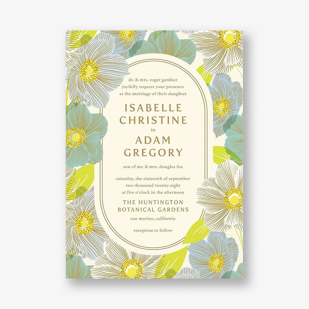 Anemone Pool Wedding Invitation