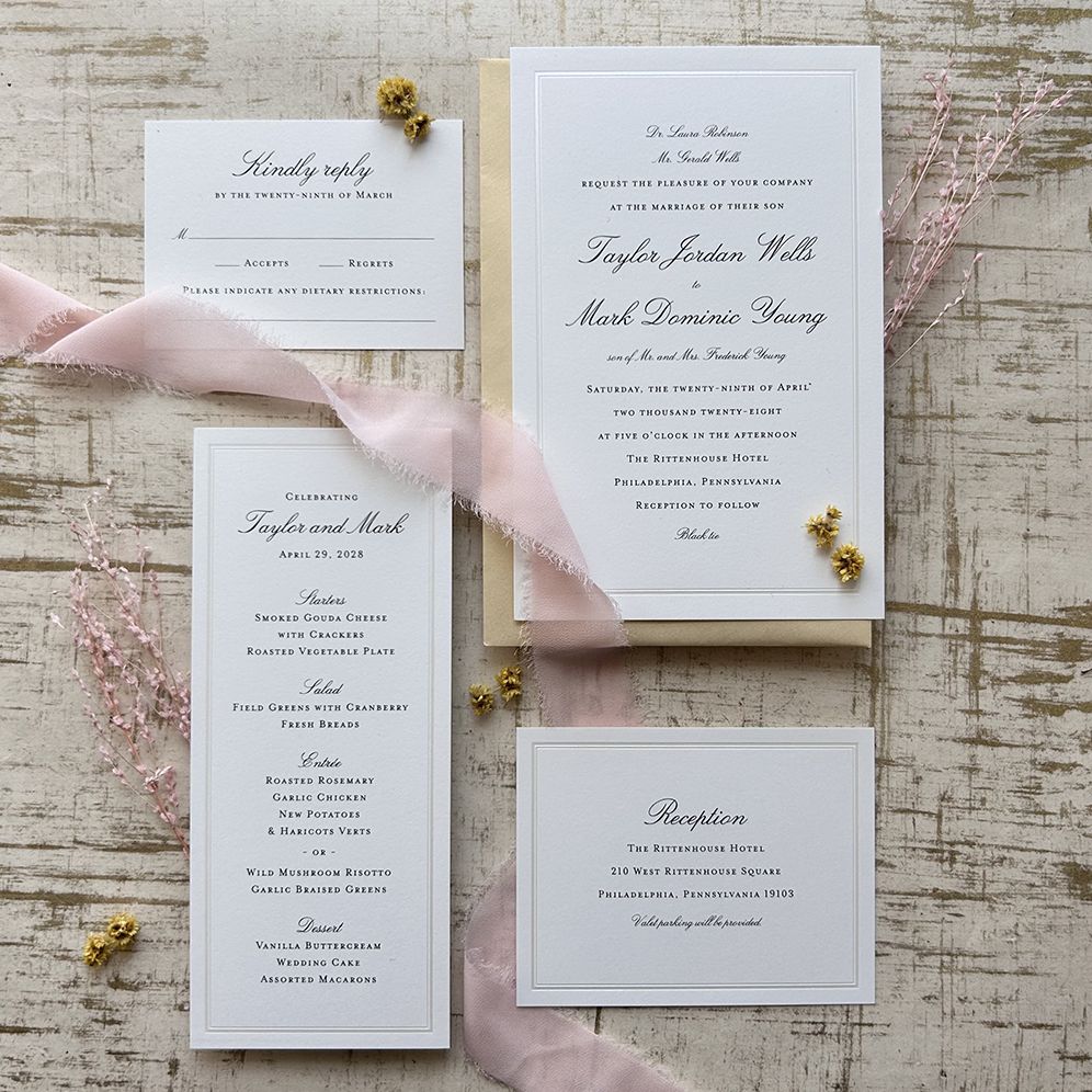 Timeless Elegance Wedding Invitation