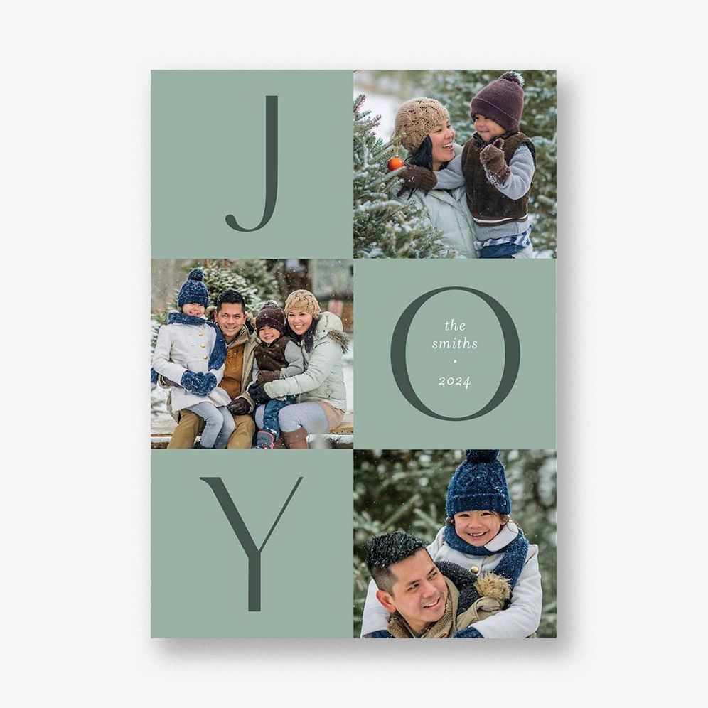 Modern Joy Holiday Photo Card