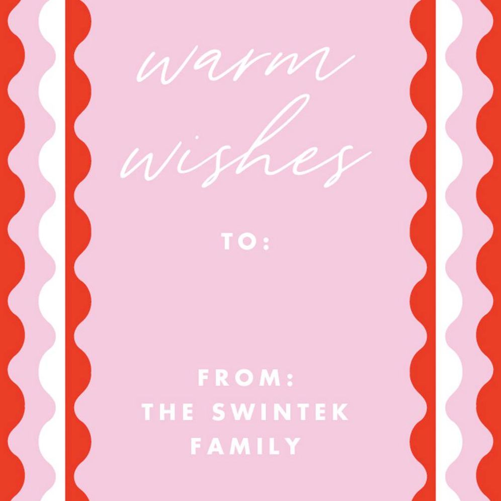 Retro Ric Rac Holiday Gift Tag Label