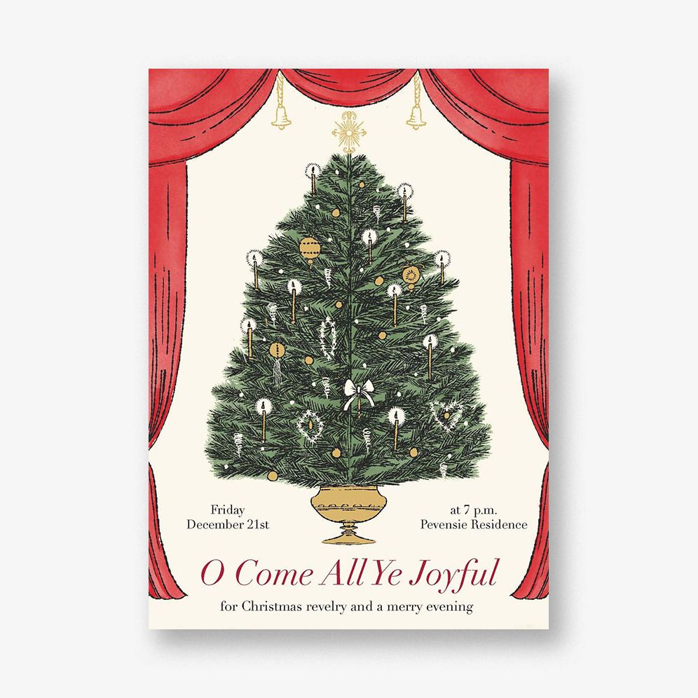 Christmas Tree Viewing Holiday Card