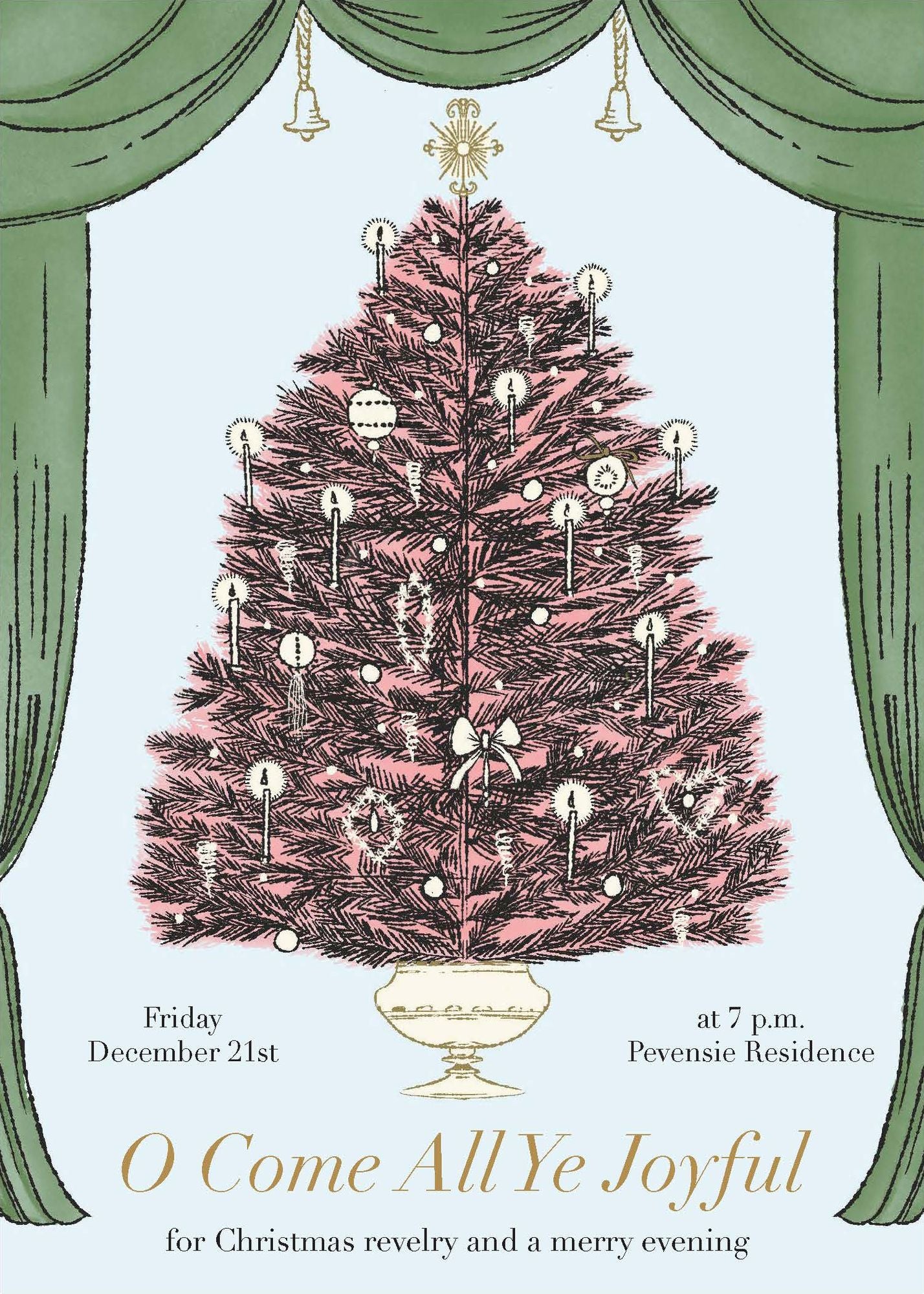 Christmas Tree Viewing Holiday Card