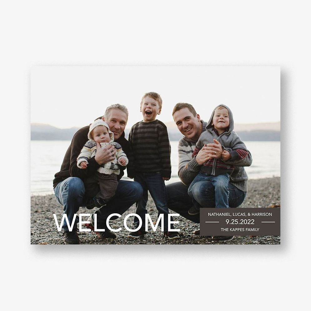 Big Welcome Photo Adoption Announcement