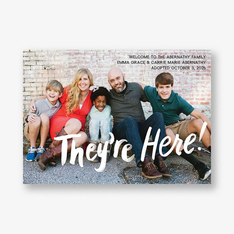 Here They Are Photo Adoption Announcement