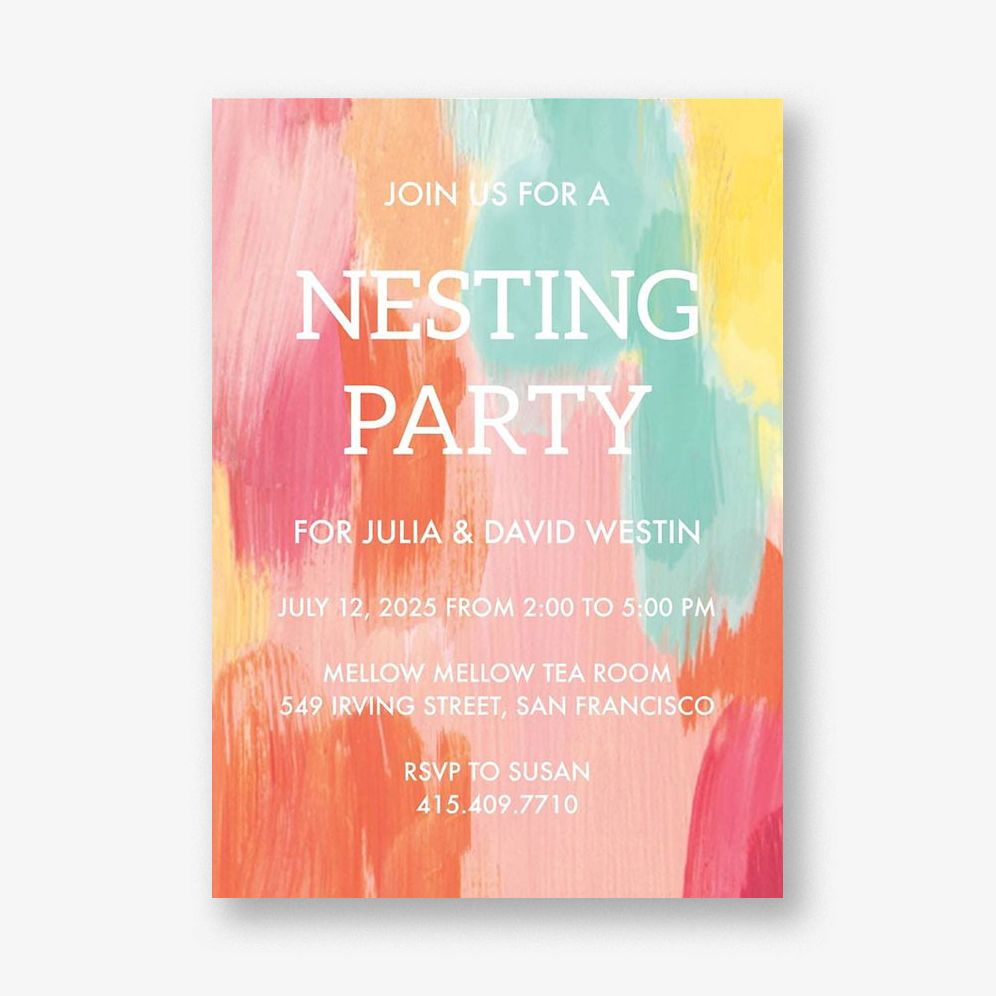 Paint Tall Nesting Party Invitation