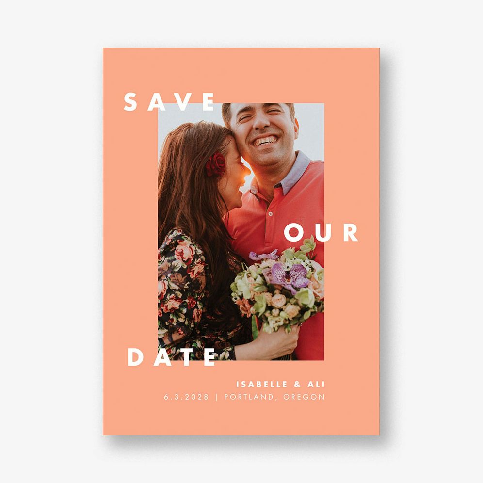 Bold Typography Save the Date