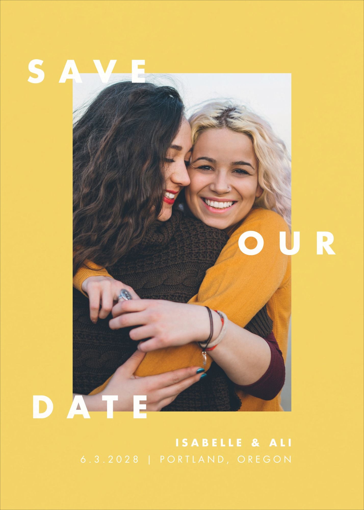 Bold Typography Save the Date