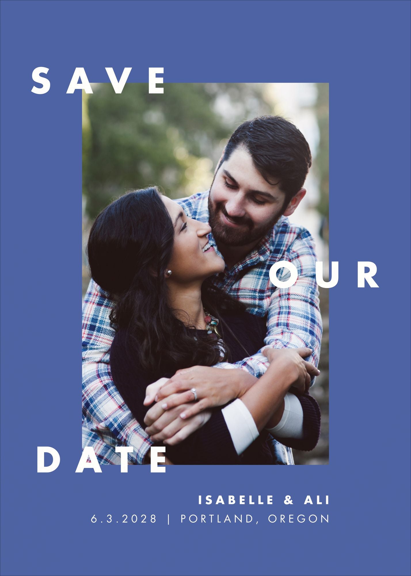 Bold Typography Save the Date