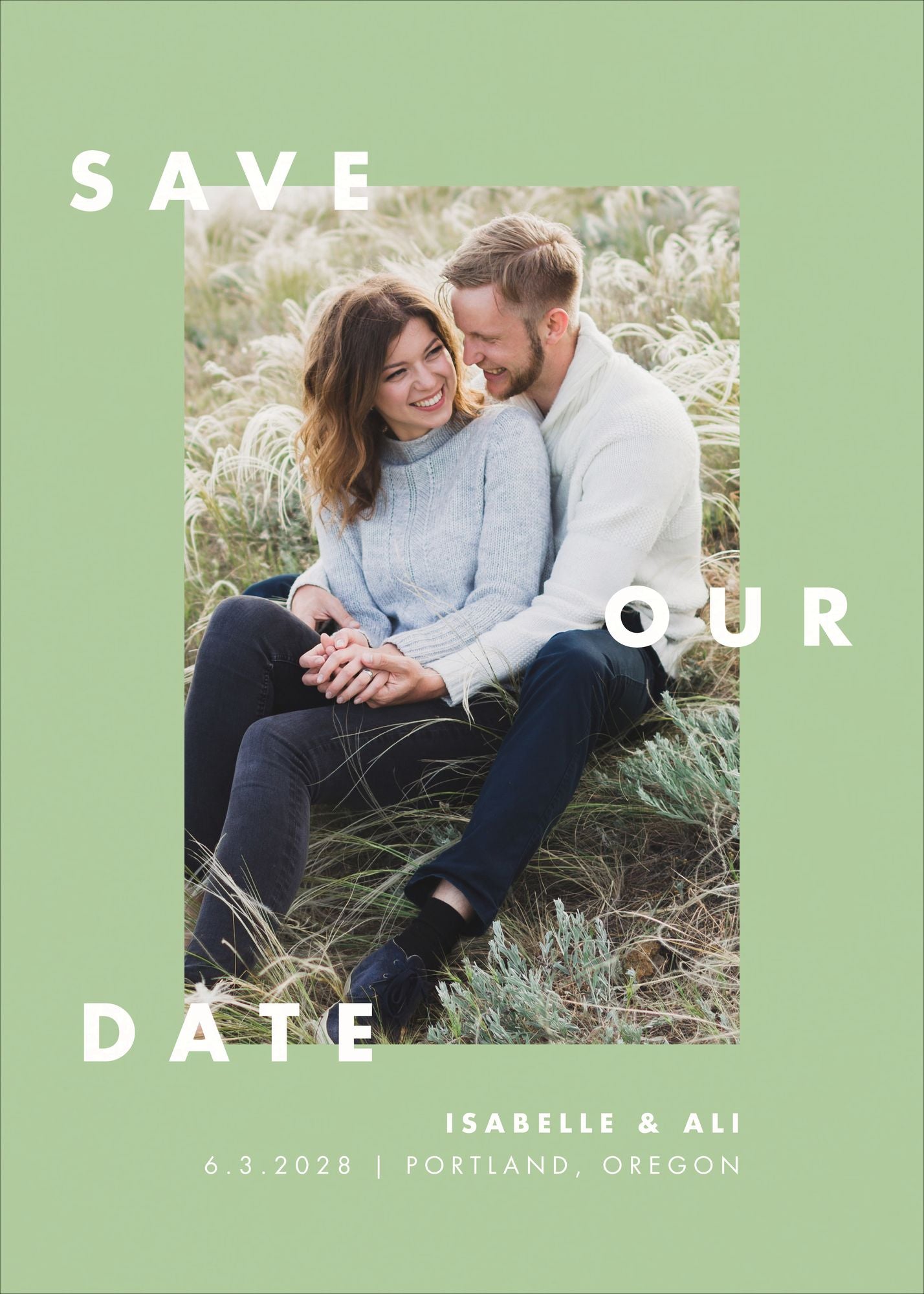 Bold Typography Save the Date