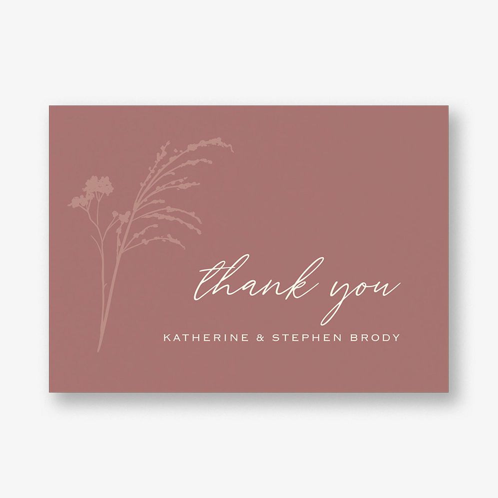 Dried Floral Thank You Card