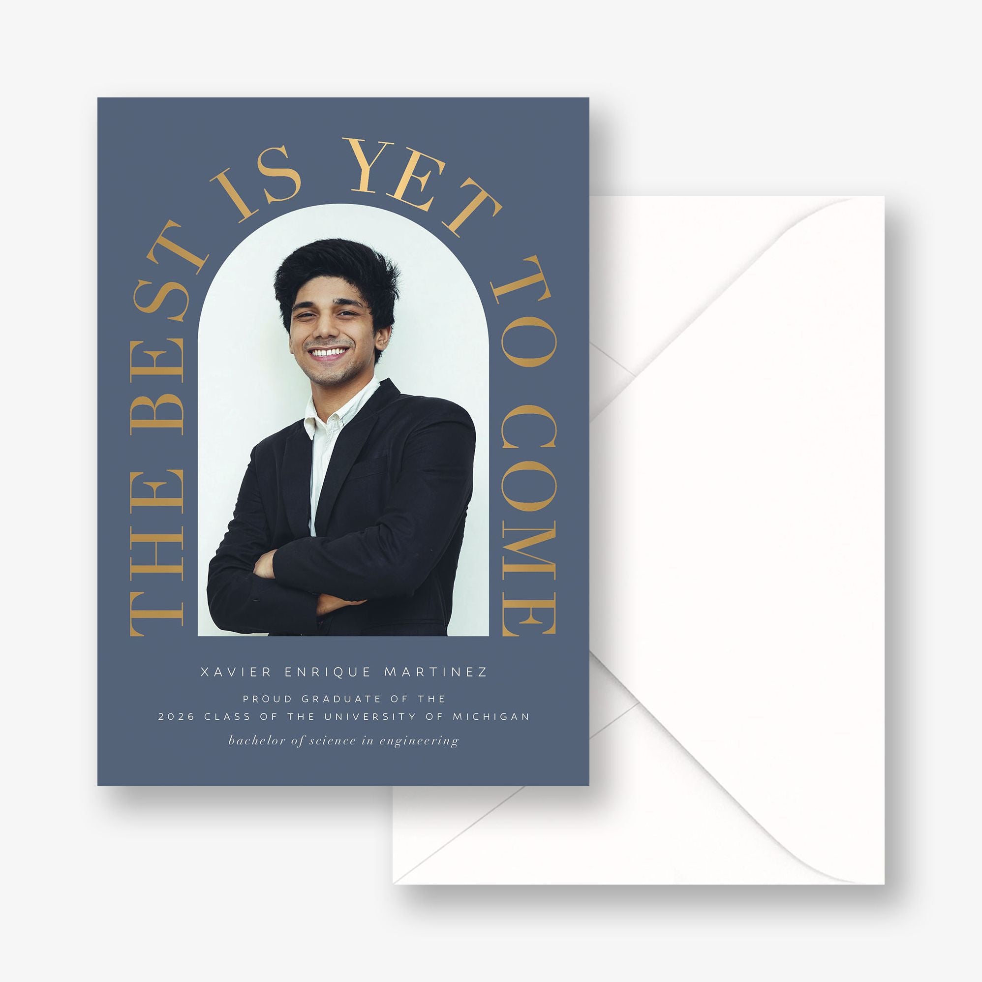Grand Arch Foil Photo Graduation Announcement